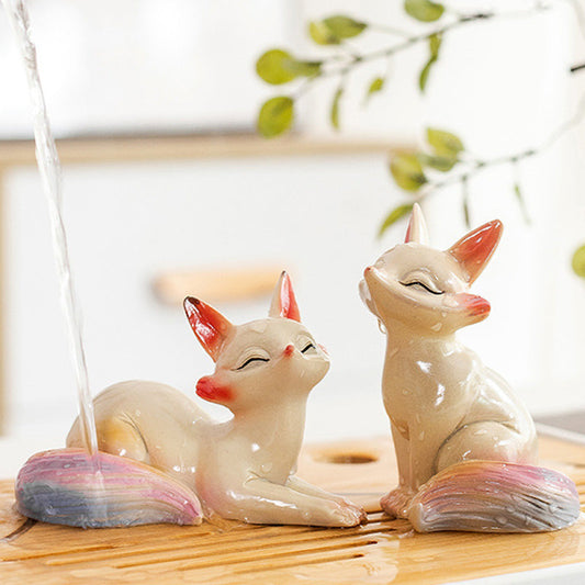🐈Färgskiftande harts te djur, lucky dekoration för tebord🍵