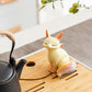🐈Färgskiftande harts te djur, lucky dekoration för tebord🍵