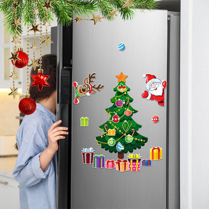 🔥🎁Nyhet 50 % RABATT🔥🔥Jul 3d Tecknad Magnetisk Klistermärke