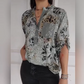 🌸Female casual halvknapp tryckt skjorta