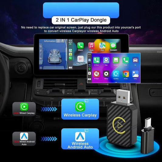 Mini trådlös CarPlay-adapter （50% rabatt）