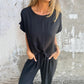 💖Limited Sale 50% OFF💖Tvådelat casual set i enfärgat för kvinnor