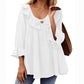 🎁 Hot Sale 49% OFF 🔥Kvinnor 3/4 ärm slips fram Ruffle Tiered skjortor