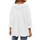 🎁 Hot Sale 49% OFF 🔥Kvinnor 3/4 ärm slips fram Ruffle Tiered skjortor