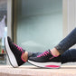 Kvinnors Avslappnade Modemedvetna Andningsbara Sneakers med Tjock Sula