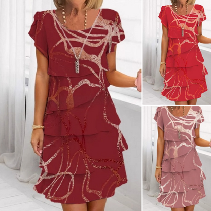 👗 50% RABATT! 🔥 Kvinnors Eleganta Modeklänning med Volanger – Söta Volanger, Figursydd Passform & Festligt Tillfälle ✨