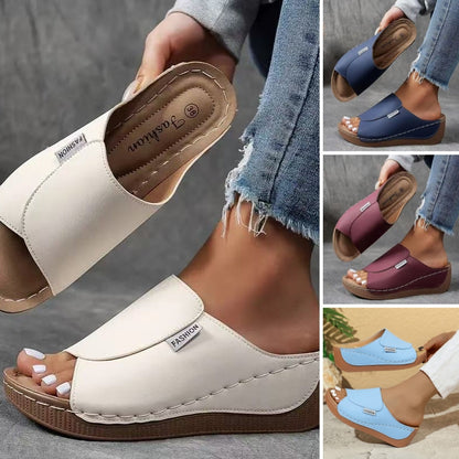 🔥🎁Nyhet 50 % RABATT🔥🔥Casual Wedge Slide-sandaler för kvinnor