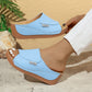 🔥🎁Nyhet 50 % RABATT🔥🔥Casual Wedge Slide-sandaler för kvinnor
