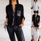 Casual topp med patchwork pailletten