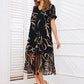 👗 50% RABATT NU! 🎀 Böljande V-ringad tryckt långklänning – Mjukt, luftig & romantisk – Perfekt för sommaren, stranden eller en kvällspromenad – böljande siluett med elegant fall ✨🌸
