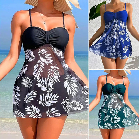 🔥🎁Nyhet 50 % RABATT🔥Kvinnors sexiga tvådelad baddräkt: topp och botten
