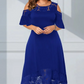 🔥🎁Nyhet 50 % RABATT🔥Kvinnors eleganta off-shoulder-klänning med spetsfåll
