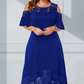 🔥🎁Nyhet 50 % RABATT🔥Kvinnors eleganta off-shoulder-klänning med spetsfåll