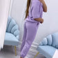 🔥🎁Nyhet 50 % RABATT🔥Casual enfärgat topp- och byxset för kvinnor