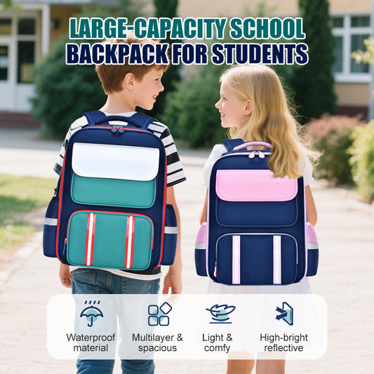⏳Erbjudanden inför det nya skolåret⏰Skola ryggsäck med stor kapacitet för elever🎒