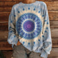 👚Säsongsbutik🍂Losvallend tie-dye-tröja för damer