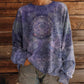 👚Säsongsbutik🍂Losvallend tie-dye-tröja för damer