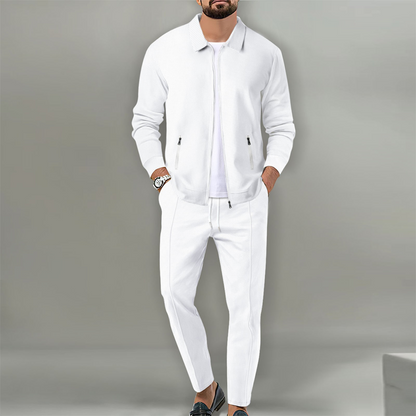 🔥🎁Nyhet 50 % RABATT🔥Snyggt 2-delat set med kavaj och joggingbyxor för herr