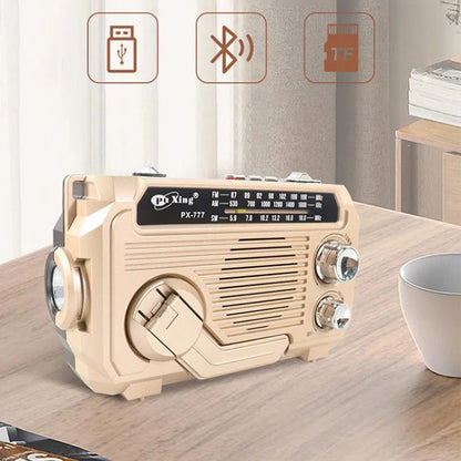 🔥🎁Nyhet 50 % RABATT🔥Multifunktionell handvevd bärbar radio med ficklampa