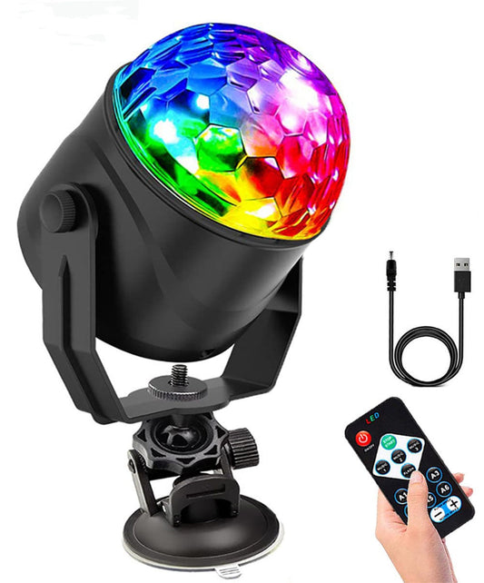 🌈 KÖP 2 FÅR 3! ✨ MAGISK LED-DISKOKULA - 16 Färglägen & Fjärrstyrd Rotation, Bärbar med Inbyggt Batteri, Perfekt för Fest och Hemmadisco 🎉🔋