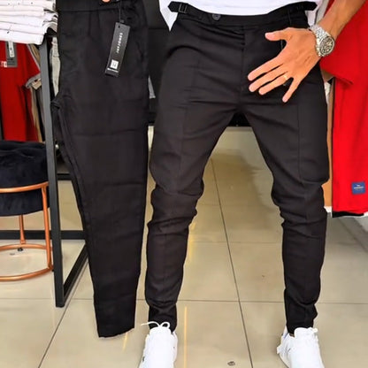 🔥🎁Nyhet 50 % RABATT🔥Slim-fit-byxor för herr med justerbar midja