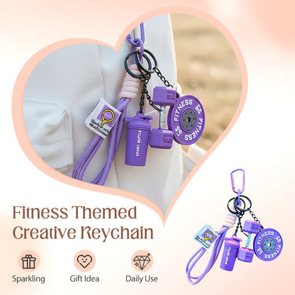🎁 Hot Sale 50 % RABATT 🔥 Kreativ nyckelring med fitness-tema