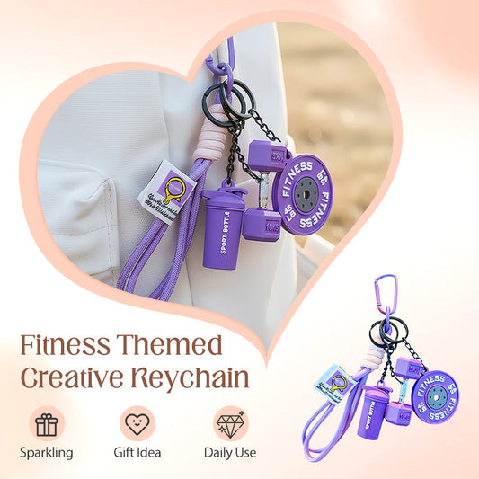 🎁 Hot Sale 50 % RABATT 🔥 Kreativ nyckelring med fitness-tema