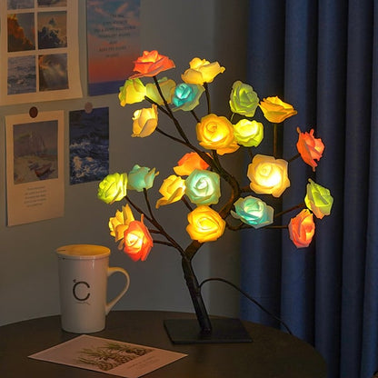 🔥🎁Nyhet 50 % RABATT🔥🌹Den perfekta presenten🎁Forever Rose Tree Lamp
