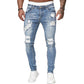 🔥🎁Nyhet 50 % RABATT🔥Snygga slitna skinny jeans för män