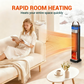 🔥🎁Nyhet 50 % RABATT🔥2-i-1 värmare och luftfuktare, 1500 W bärbar elektrisk värmare med luftfuktningsfunktion, fjärrkontroll, tippskydd, 3-stegs effektreglering, 3D-flammaeffekt, idealisk för sovrum och kontor.