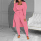 🔥🎁Nyhet 50 % RABATT✨🔥Casual stickat tredelat set – kort topp, kofta och byxor💞