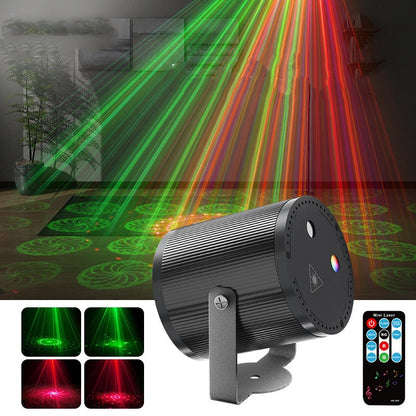 📢📢50% RABATT NU!!🎇DJ Laser Party Light med 7 ljuslägen och fjärrkontroll