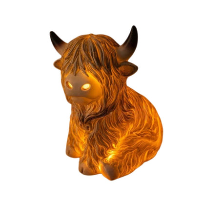 🔥🎁Nyhet 50 % RABATT🔥🐮Varm Highland Light: Lampa i form av en Highland-ko