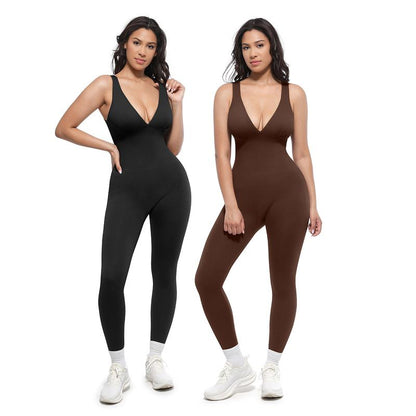 🥳REA 2026🥳💝 Sista dagen! 50% rabatt på Sculpting Jumpsuit – Njut av komfort hela dagen och ett fast stöd. Djup V-ringning, andas och formar. Sista chansen! 💞👗