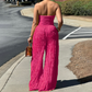🔥🎁Nyhet 50 % RABATT🔥Strapeless skrynklig jumpsuit med vida ben