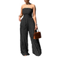 🔥🎁Nyhet 50 % RABATT🔥Strapeless skrynklig jumpsuit med vida ben