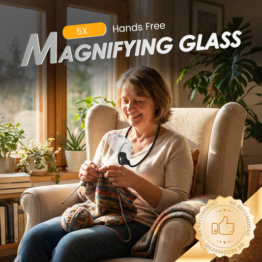 🔥🎁Nyhet 50 % RABATT🔥🔥Heta erbjudanden – 5X handsfree förstoringsglas