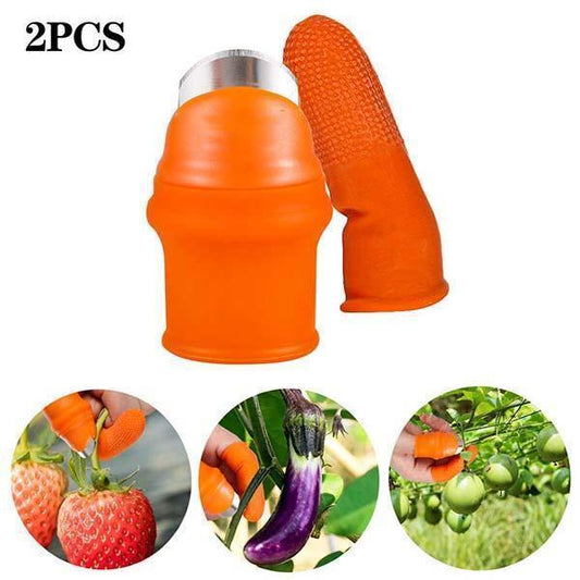 🔥🎁Köp 1 få 1 gratis🔥🌿👍 Tumkniv för trädgårdsarbete – Fingersax i rostfritt stål för skörd av grönsaker, frukt och blommor