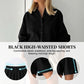 🔥🎁Nyhet 50 % RABATT🔥Jacquardskjorta med puffärmar och shorts för damer
