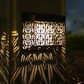 🔥🎁Nyhet 50 % RABATT🔥Solcellsdriven LED-vägglampa med snidade mönster för gångväg och trädgård