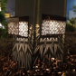 🔥🎁Nyhet 50 % RABATT🔥Solcellsdriven LED-vägglampa med snidade mönster för gångväg och trädgård