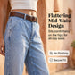 🔥🎁Nyhet 50 % RABATT🔥Korta jeans med hög midja för damer