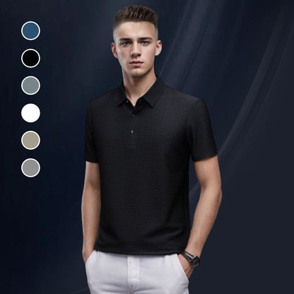👔 50% RABATT ❄️ | Herr Is-Silke Polo-tröja – Andningsbar & Skrynkelfri för Sommar