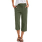 👖 50% RABATT NU! 🌿 Korta Byxor i Bomulls- & Linneblandning för Dam – Elastisk Midja med Dragsko, Vida Ben & Djupa Sidfickor, Perfekt För Varma Dagar ✨