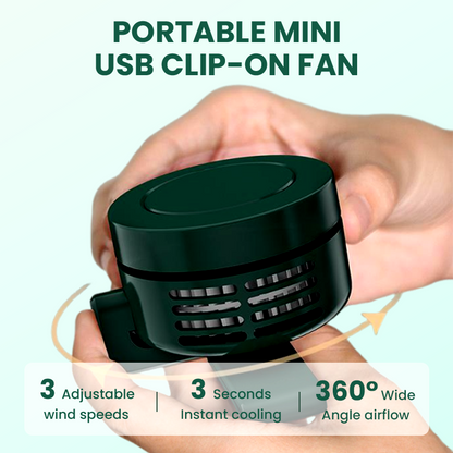 🎁2026 Nieuw binnen 50% KORTING💥Bärbar mini-USB-fläkt med klämfäste