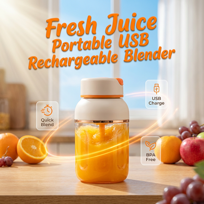 🍹⚡【Trådlös bärbar mixerbägare】——  Ett tryck på knappen, blandat på några sekunder: njut av en krämig milkshake även på gymmet! 🥛✨