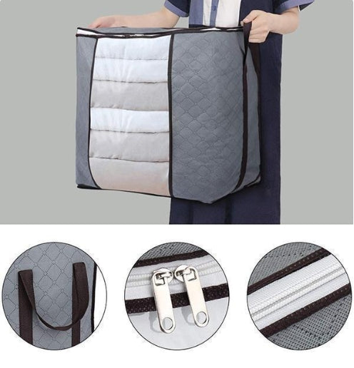🧺 50% RABATT! 🛏️ Quiltförvaringsväska – Dammtät, Stor Kapacitet & Perfekt För Förvaring Av Täcken & Kuddar 🗄️