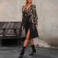 🔥🎁Nyhet 50 % RABATT🔥👗 Elegant klänning med V-ringning och färgblock för damer | Chic • Smickrande • Raffinerad