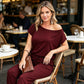 🔥🎁Nyhet 50 % RABATT🔥Avslappnad jumpsuit för dam med baraxlad design och korta ärmar
