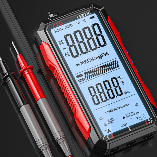⏰Få 50 % rabatt nu! ⏰USB-laddningsbar digital multimeter – True RMS, automatiskt områdesvärde, bakgrundsbelyst LCD-display, KAT III 1000V 🛡️